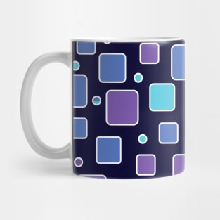 Blue and violet squares Mug